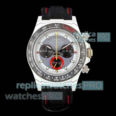Swiss Clone Diw Rolex Cosmograph Daytona OCELLARIS Quartz Carbon Fabric Strap Watch 